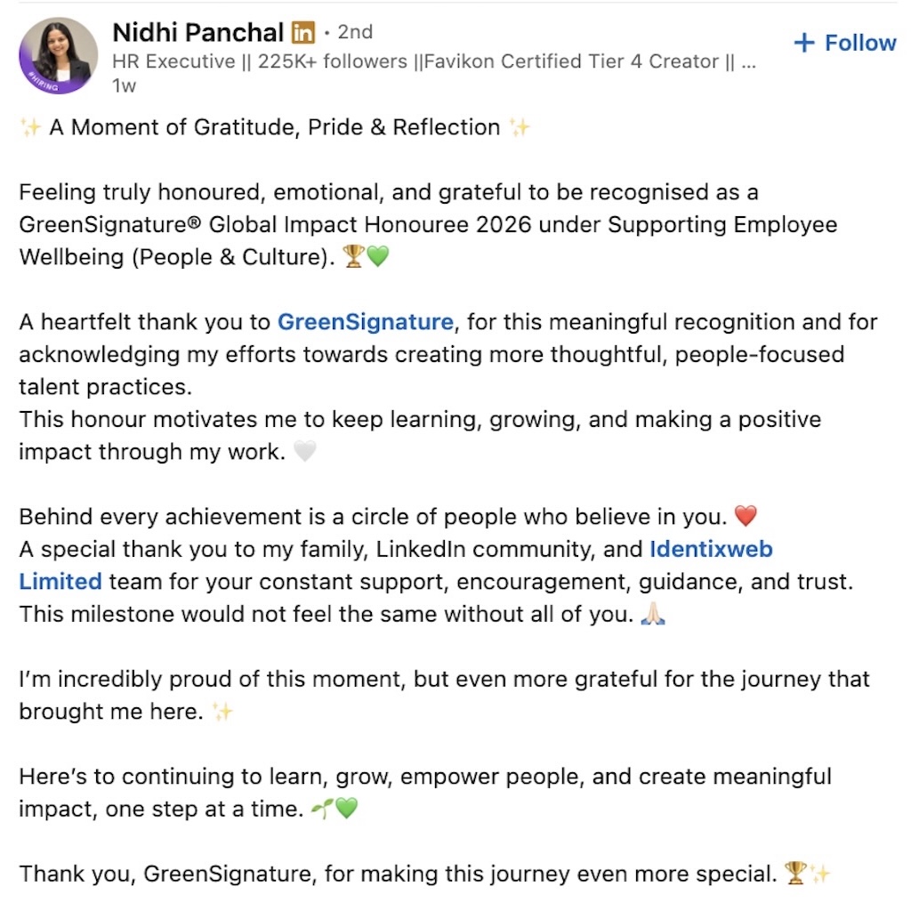GreenSignature® impact story 9
